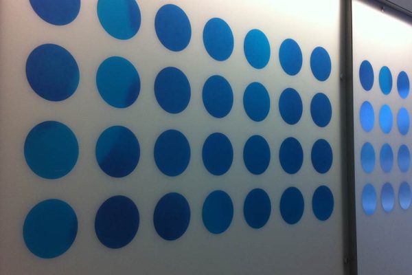 Photo of decorative tinted glass